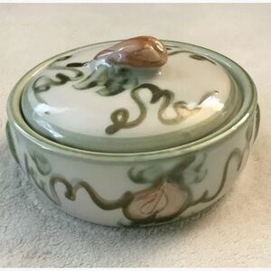 Vintage John B Taylor Ceramics Pottery Harvest Pear Casserole Dish And Lid